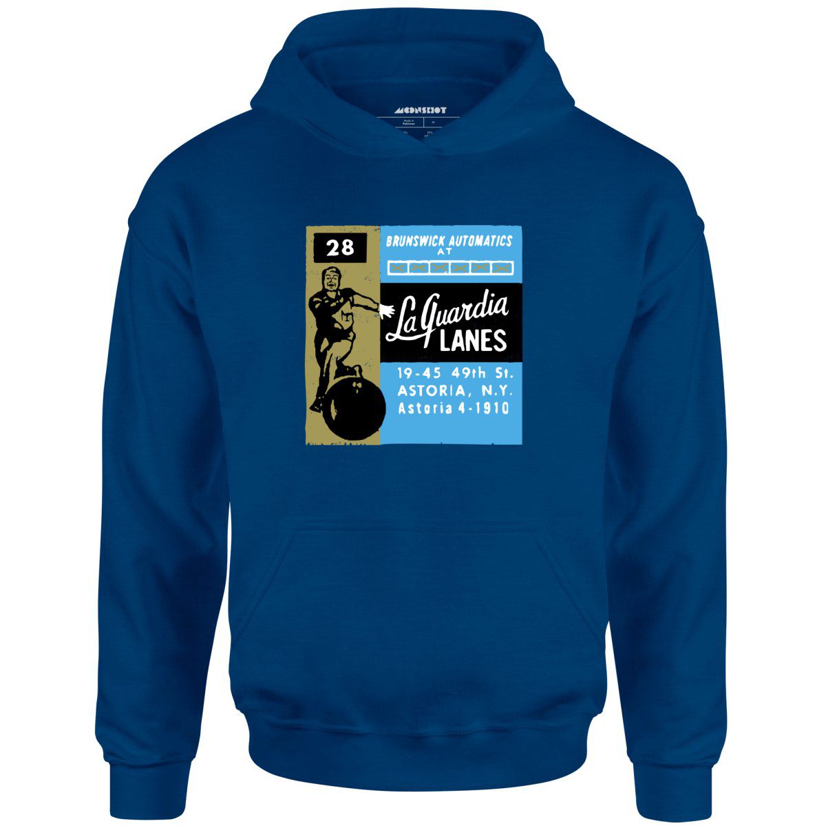 La Guardia Lanes – Astoria, Ny – Vintage Bowling Alley – Unisex Hoodie