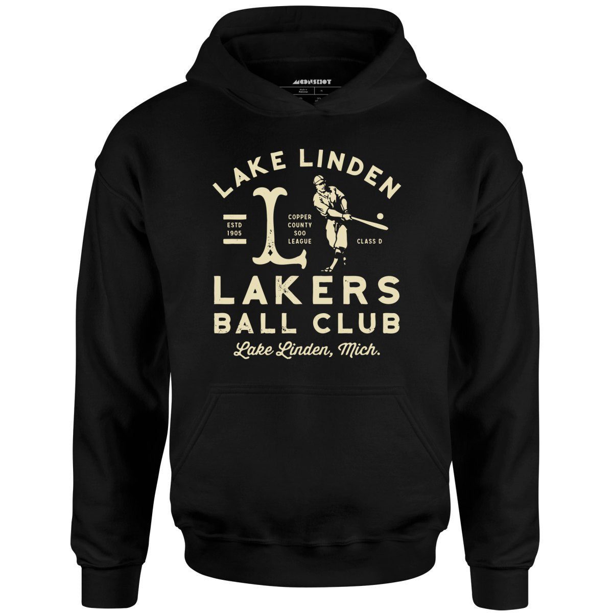 Lake Linden Lakers – Michigan – Vintage Defunct Baseball Teams – Unisex Hoodie