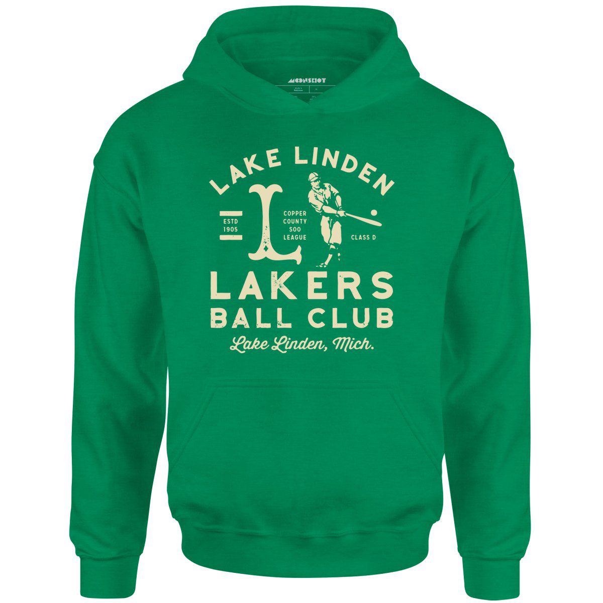 Lake Linden Lakers – Michigan – Vintage Defunct Baseball Teams – Unisex Hoodie