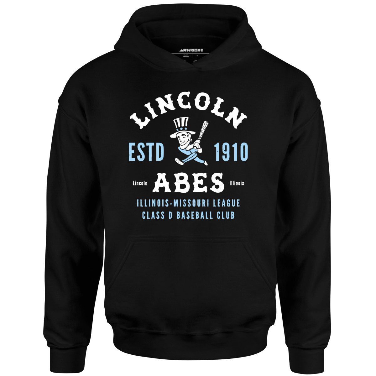 Lincoln Abes – Illinois – Vintage Defunct Baseball Teams – Unisex Hoodie