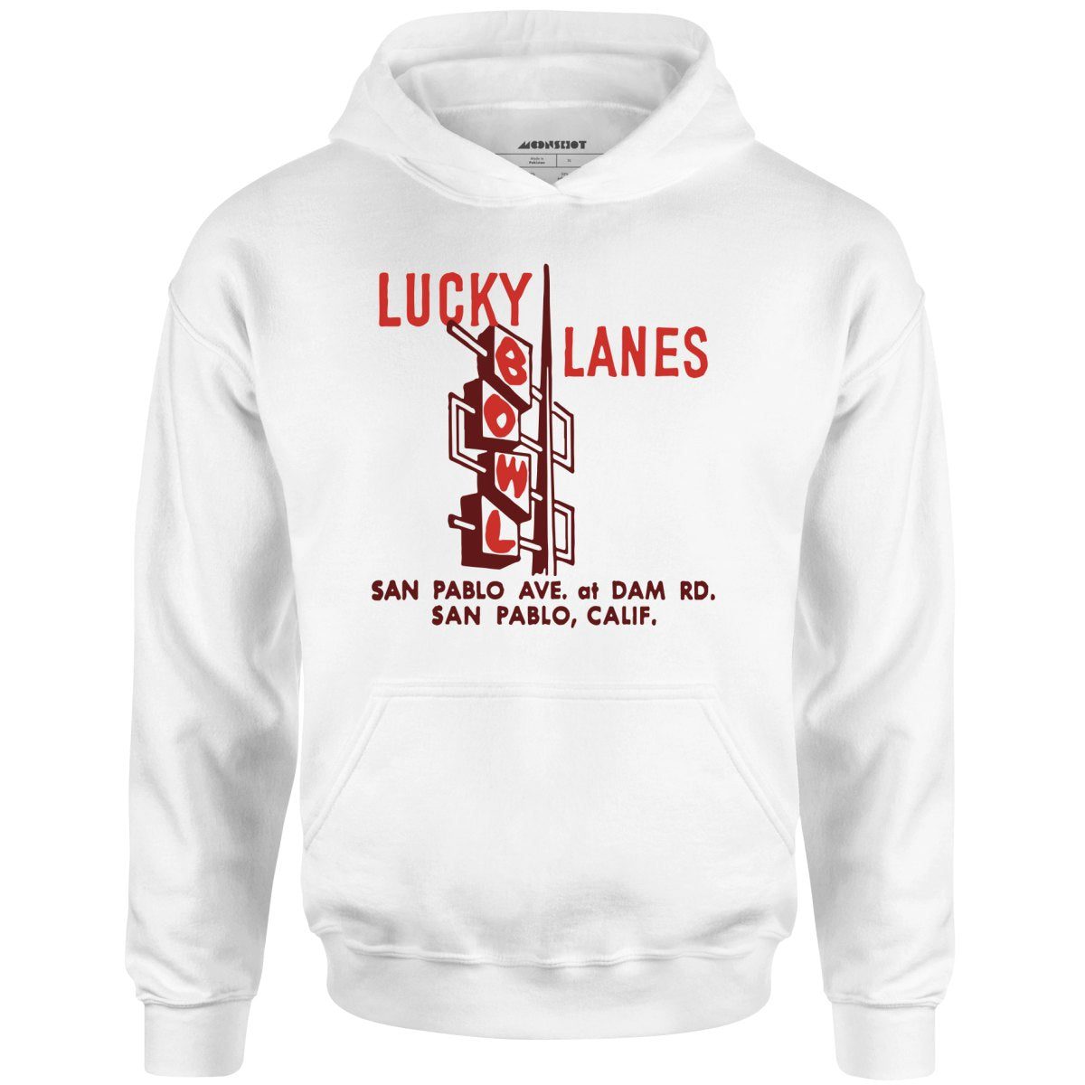 Lucky Lanes – San Pablo, Ca – Vintage Bowling Alley – Unisex Hoodie