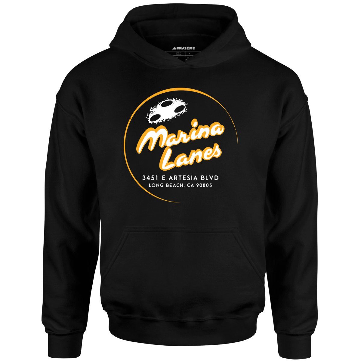 Marina Lanes – Long Beach, Ca – Vintage Bowling Alley – Unisex Hoodie