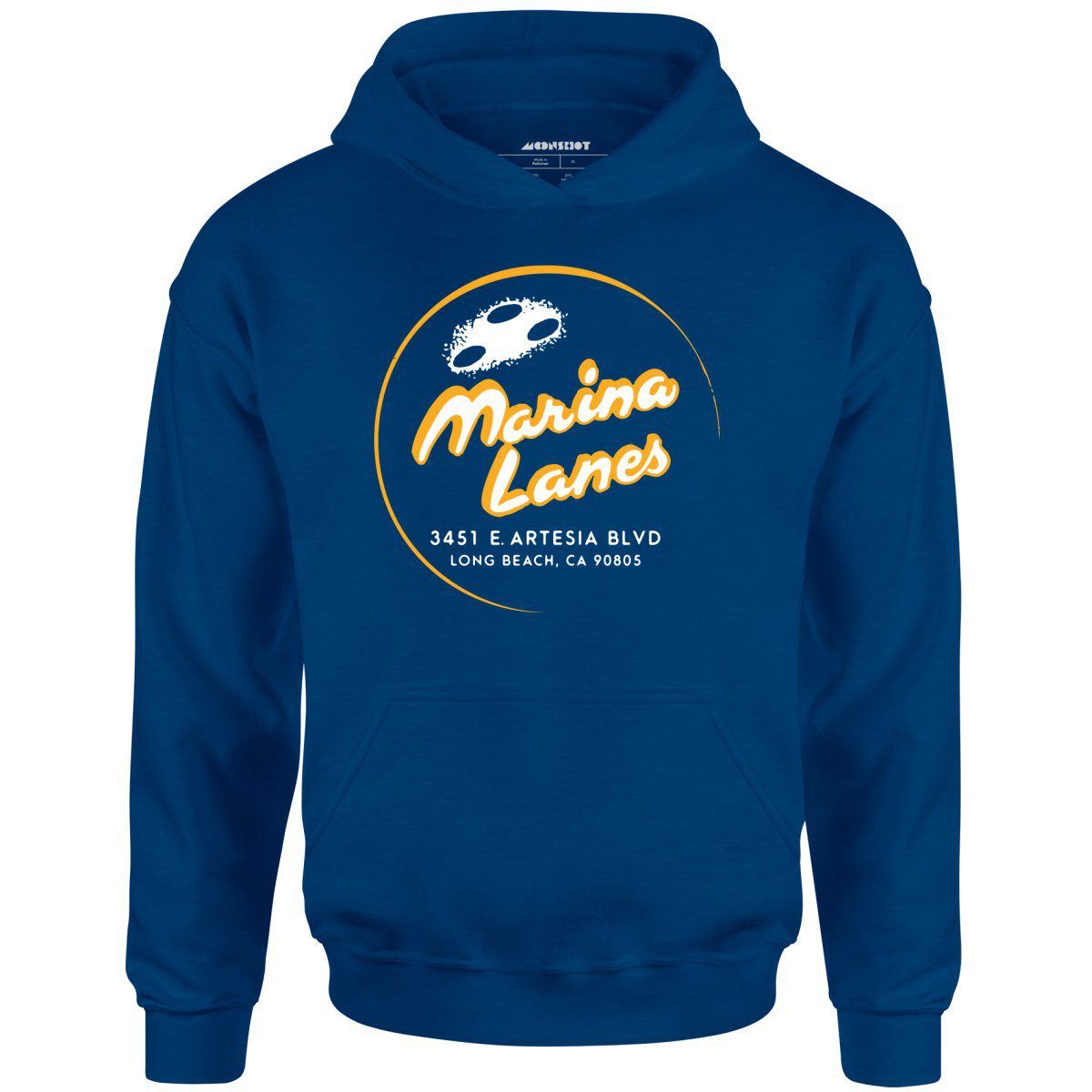 Marina Lanes – Long Beach, Ca – Vintage Bowling Alley – Unisex Hoodie