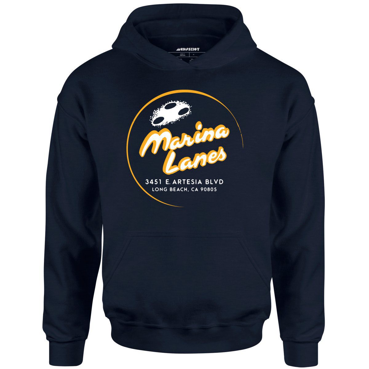 Marina Lanes – Long Beach, Ca – Vintage Bowling Alley – Unisex Hoodie