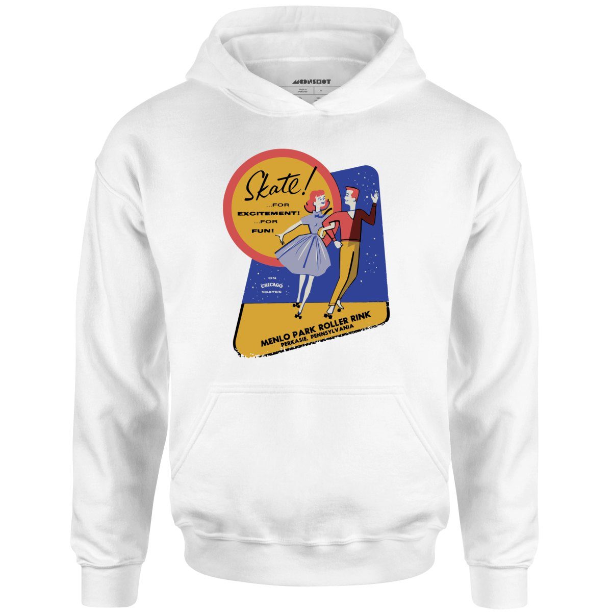 Menlo Park Roller Rink – Perkasie, Pa – Vintage Roller Rink – Unisex Hoodie