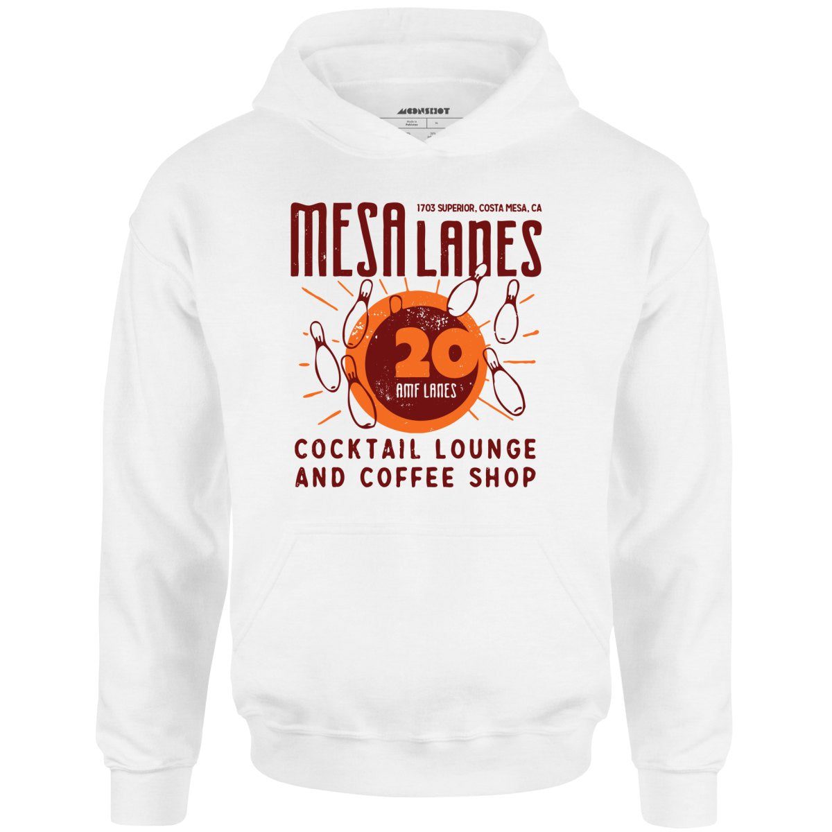 Mesa Lanes – Costa Mesa, Ca – Vintage Bowling Alley – Unisex Hoodie