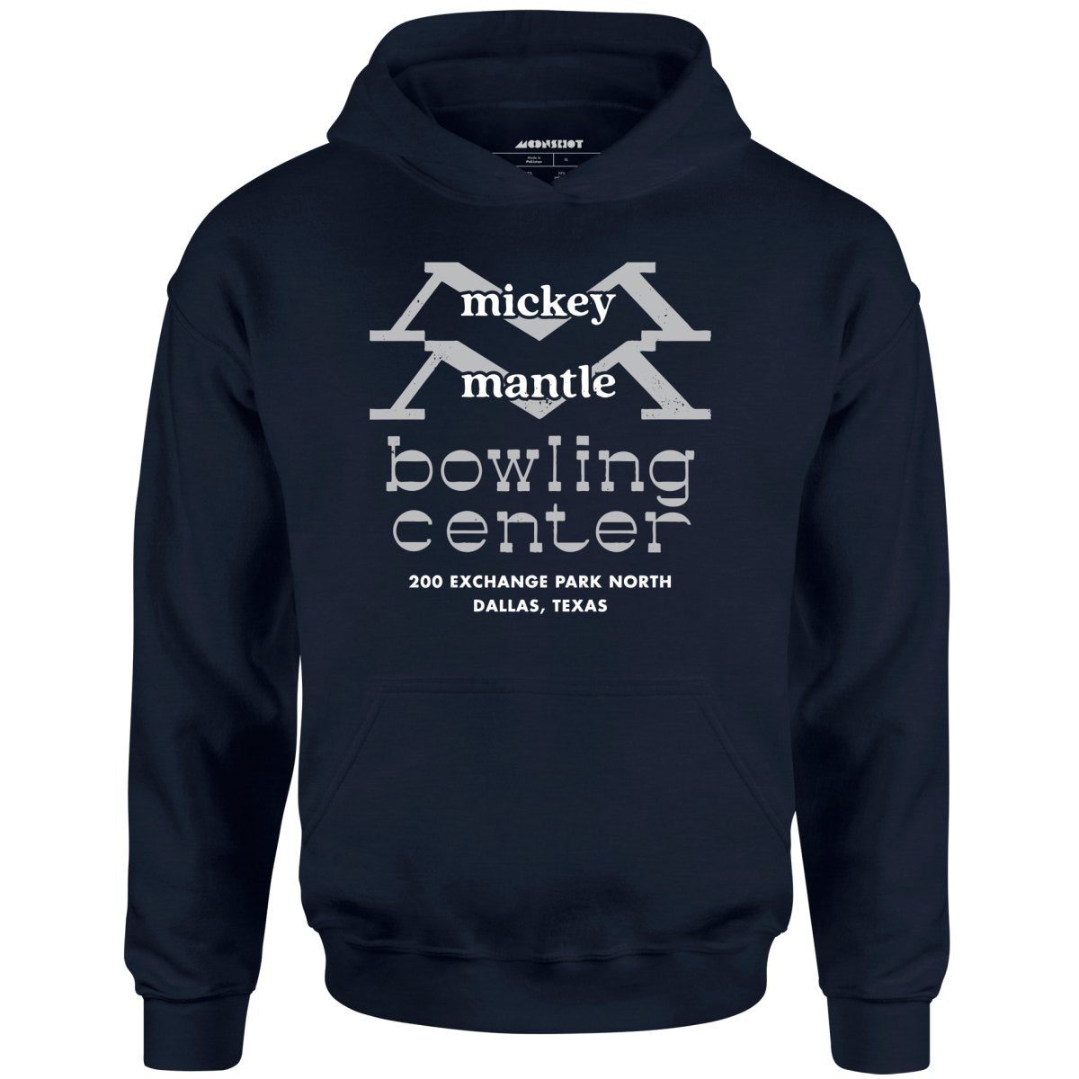 Mickey Mantle Bowling Center – Dallas, Tx – Vintage Bowling Alley – Unisex Hoodie