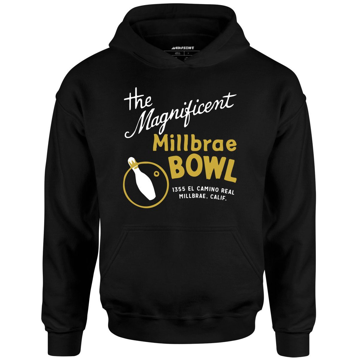 Millbrae Bowl – Millbrae, Ca – Vintage Bowling Alley – Unisex Hoodie