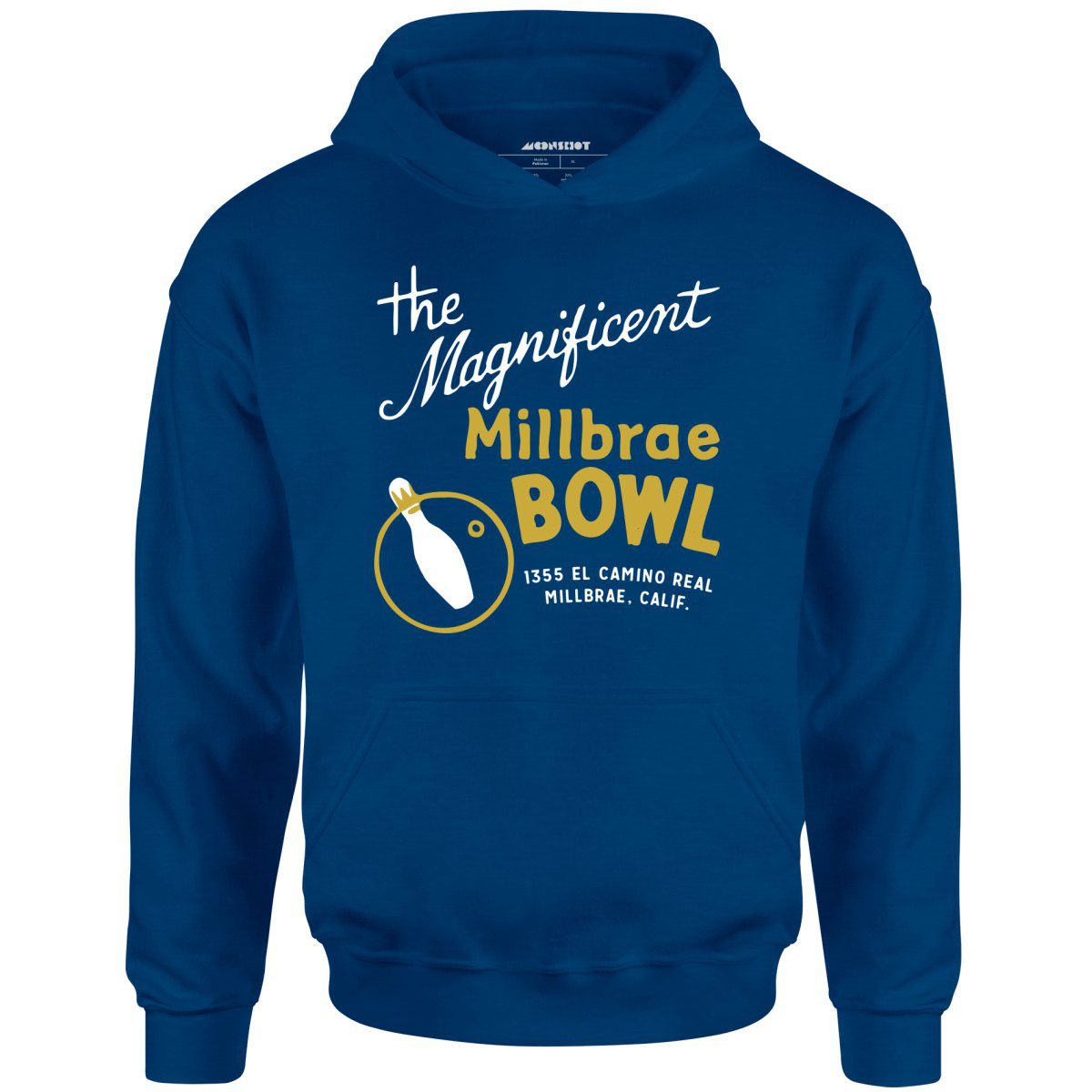 Millbrae Bowl – Millbrae, Ca – Vintage Bowling Alley – Unisex Hoodie