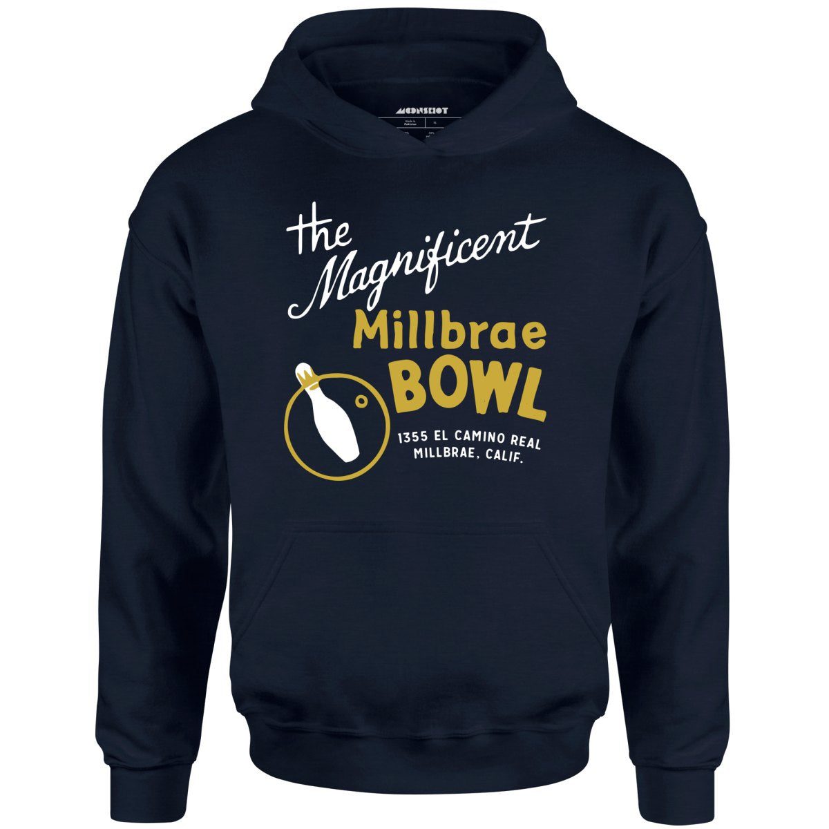 Millbrae Bowl – Millbrae, Ca – Vintage Bowling Alley – Unisex Hoodie