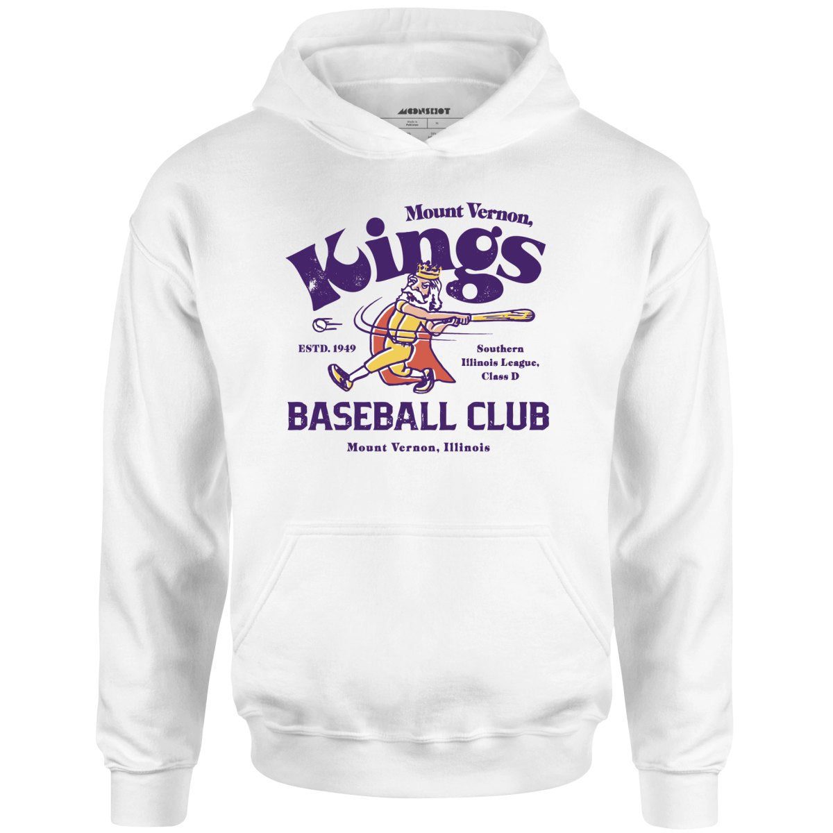 Mount Vernon Kings – Illinois – Vintage Defunct Baseball Teams – Unisex Hoodie