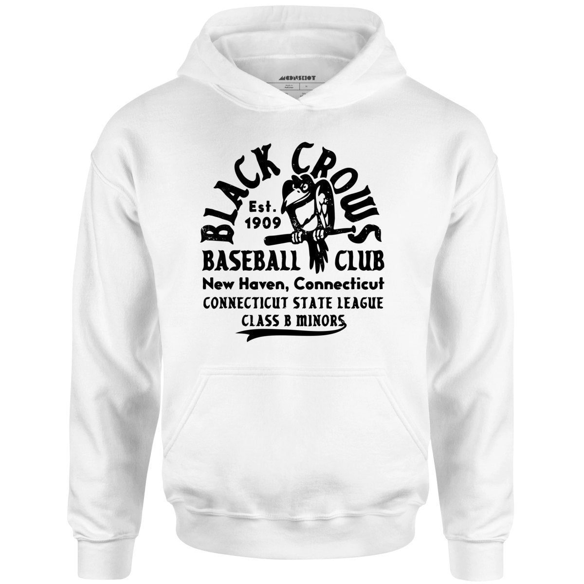 New Haven Black Crows – Connecticut – Vintage Defunct Baseball Teams – Unisex Hoodie