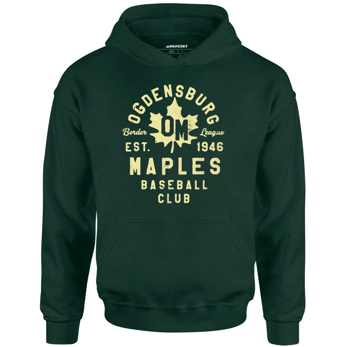 Ogdensburg Maples – New York – Vintage Defunct Baseball Teams – Unisex Hoodie