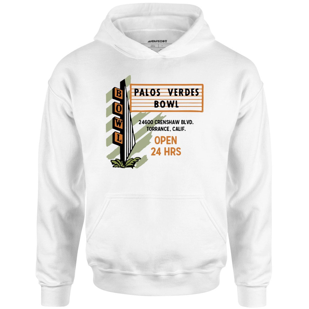 Palos Verdes Bowl – Torrance, Ca – Vintage Bowling Alley – Unisex Hoodie