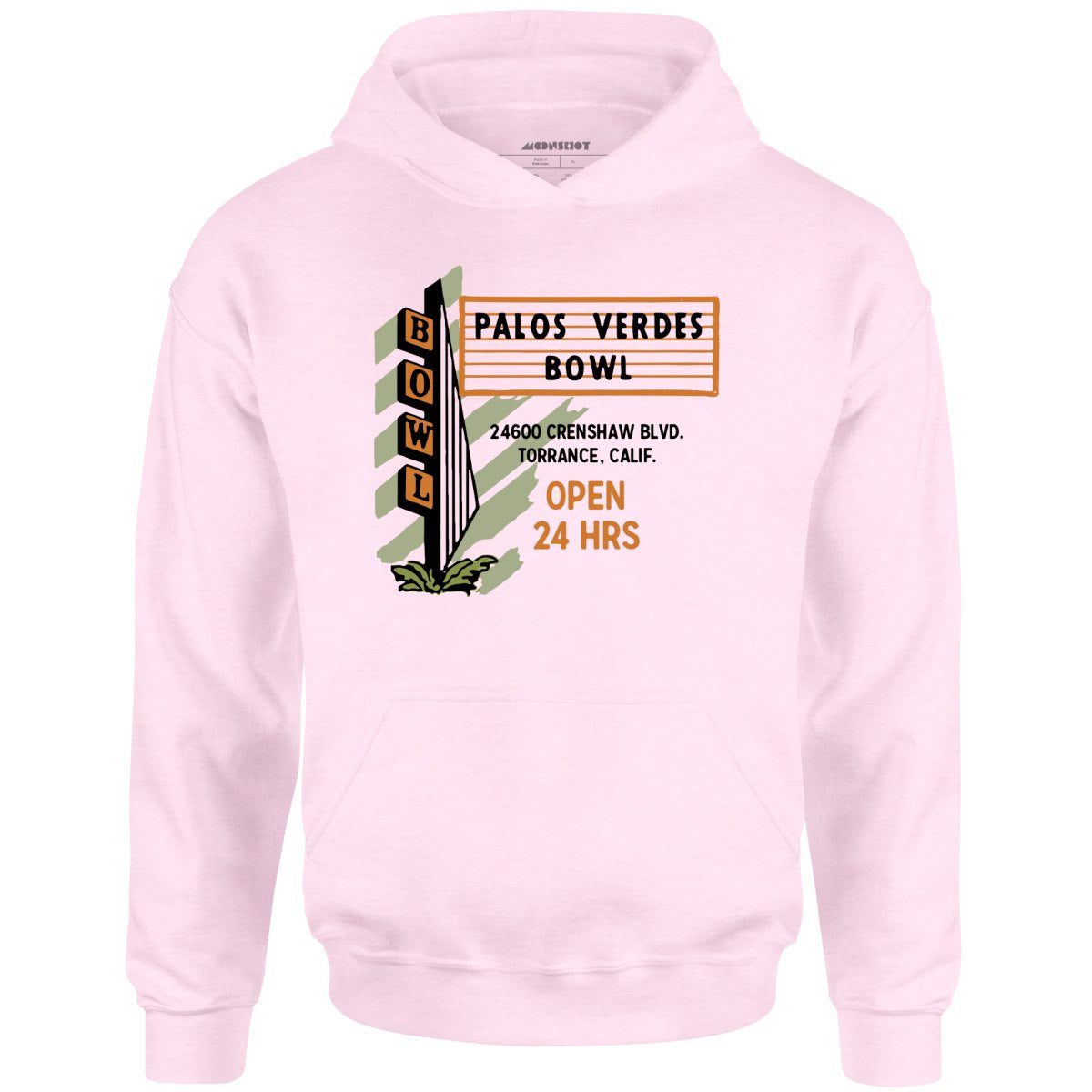 Palos Verdes Bowl – Torrance, Ca – Vintage Bowling Alley – Unisex Hoodie