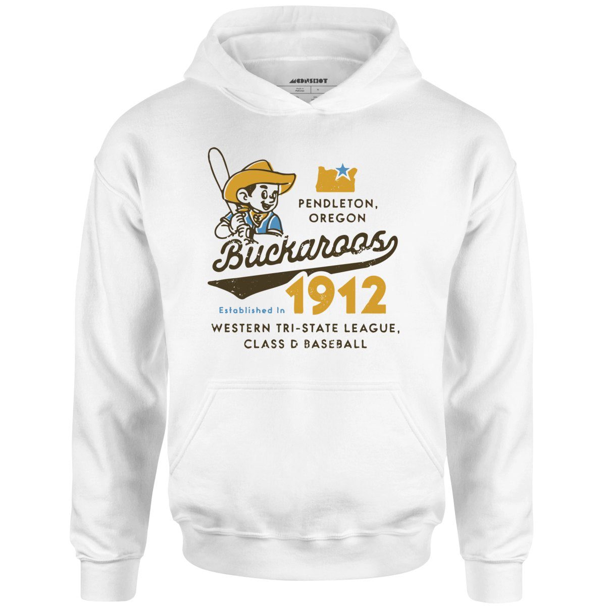 Pendleton Buckaroos – Oregon – Vintage Defunct Baseball Teams – Unisex Hoodie