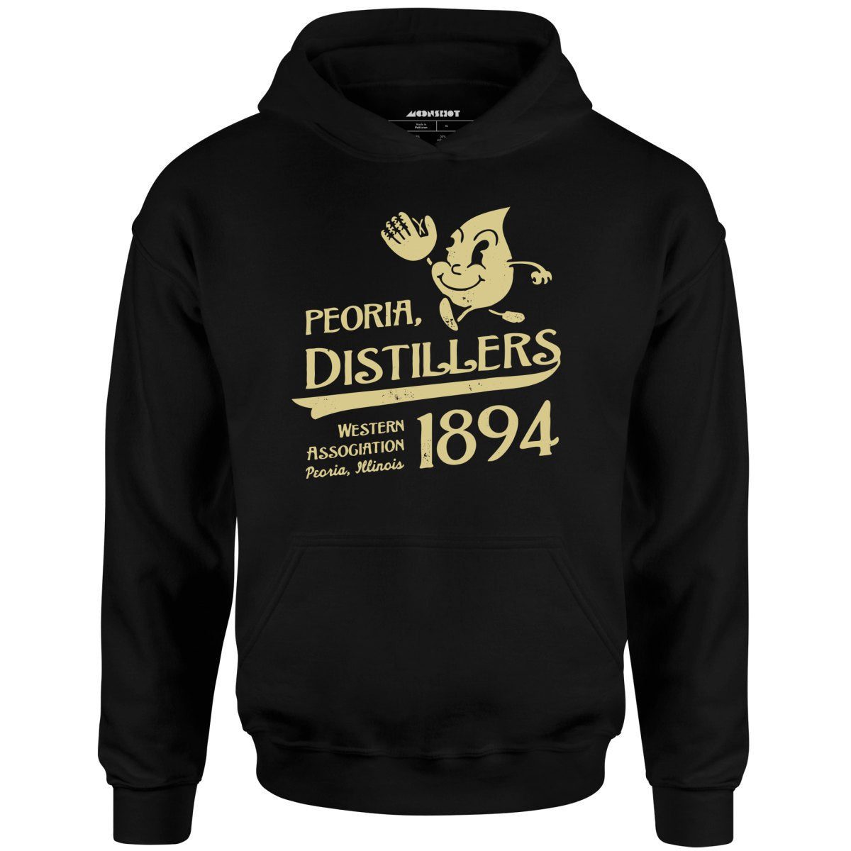 Peoria Distillers – Illinois – Vintage Defunct Baseball Teams – Unisex Hoodie