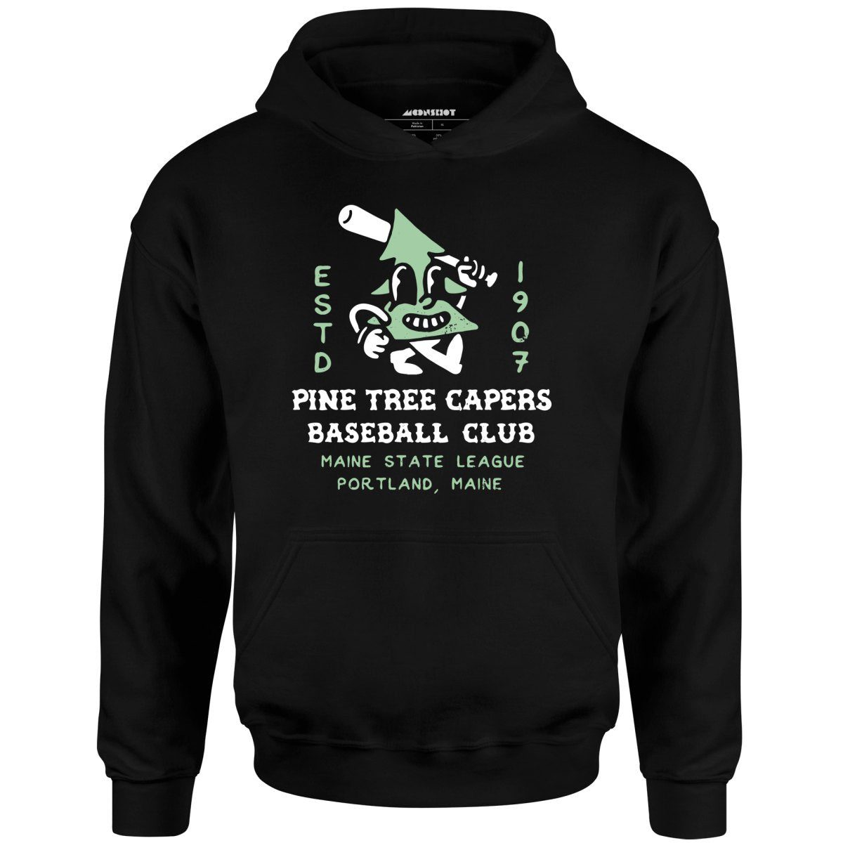 Pine Tree Capers – Portland, Me – Vintage Defunct Baseball Teams – Unisex Hoodie