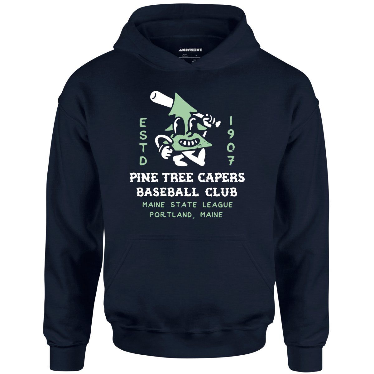 Pine Tree Capers – Portland, Me – Vintage Defunct Baseball Teams – Unisex Hoodie