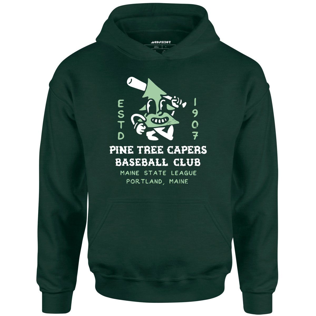 Pine Tree Capers – Portland, Me – Vintage Defunct Baseball Teams – Unisex Hoodie