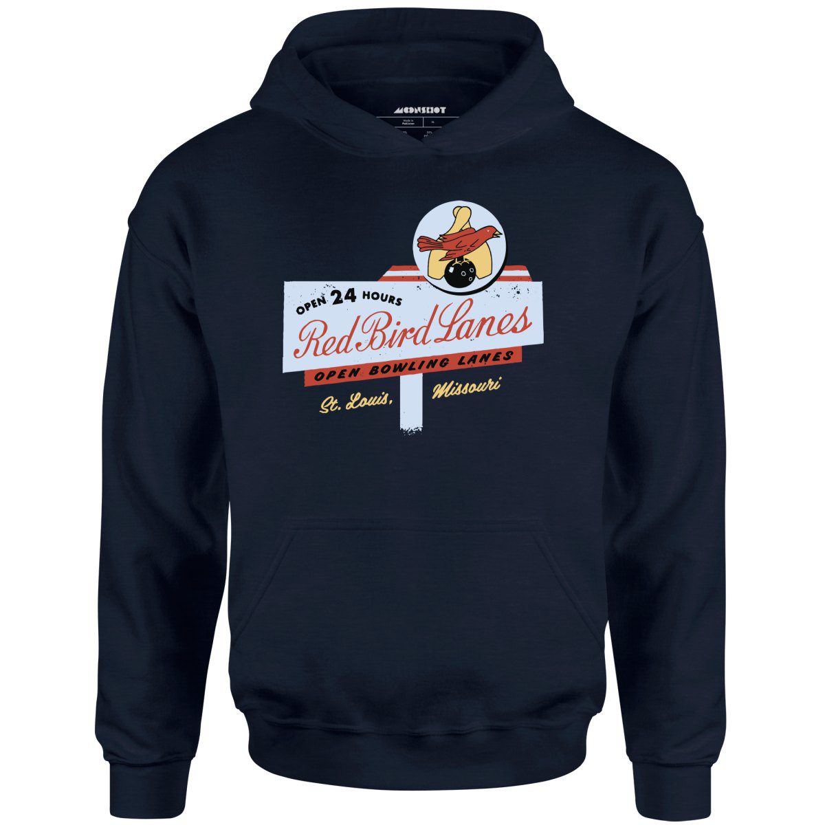 Red Bird Lanes V2 – St. Louis, Mo – Vintage Bowling Alley – Unisex Hoodie