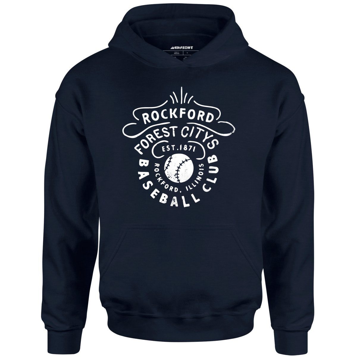 Rockford Forest Citys – Illinois – Vintage Defunct Baseball Teams – Unisex Hoodie