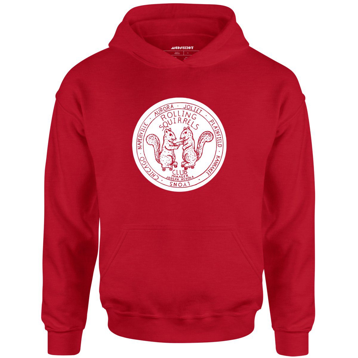 Rolling Squirrels – Illinois – Vintage Roller Rink – Unisex Hoodie