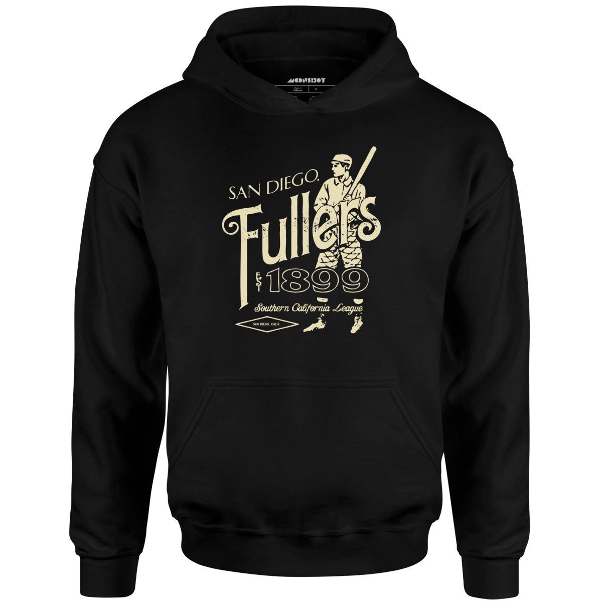 San Diego Fullers – California – Vintage Defunct Baseball Teams – Unisex Hoodie