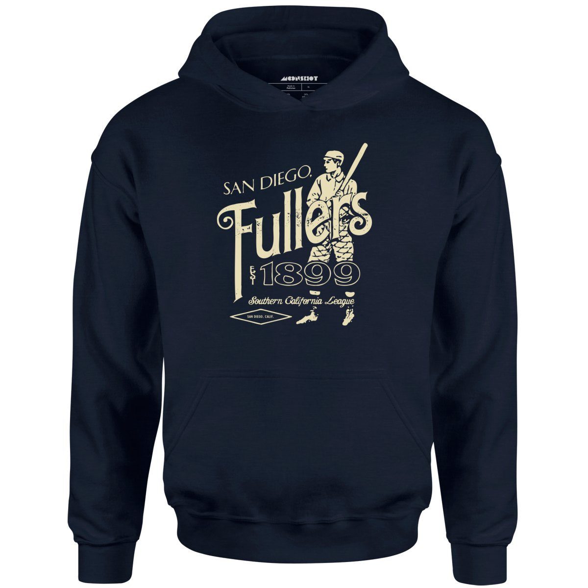 San Diego Fullers – California – Vintage Defunct Baseball Teams – Unisex Hoodie