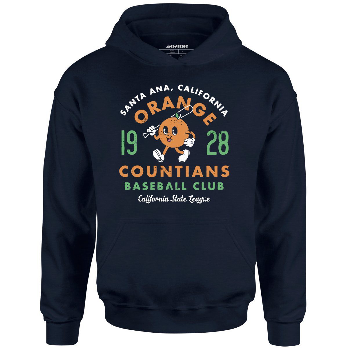 Santa Ana Orange Countians – California – Vintage Defunct Baseball Teams – Unisex Hoodie