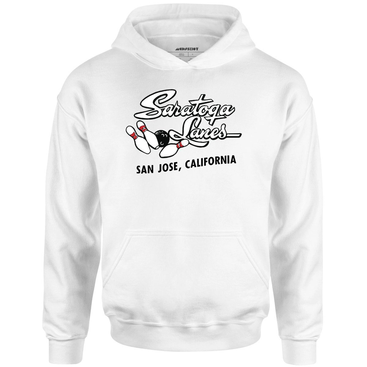 Saratoga Lanes – San Jose, Ca – Vintage Bowling Alley – Unisex Hoodie