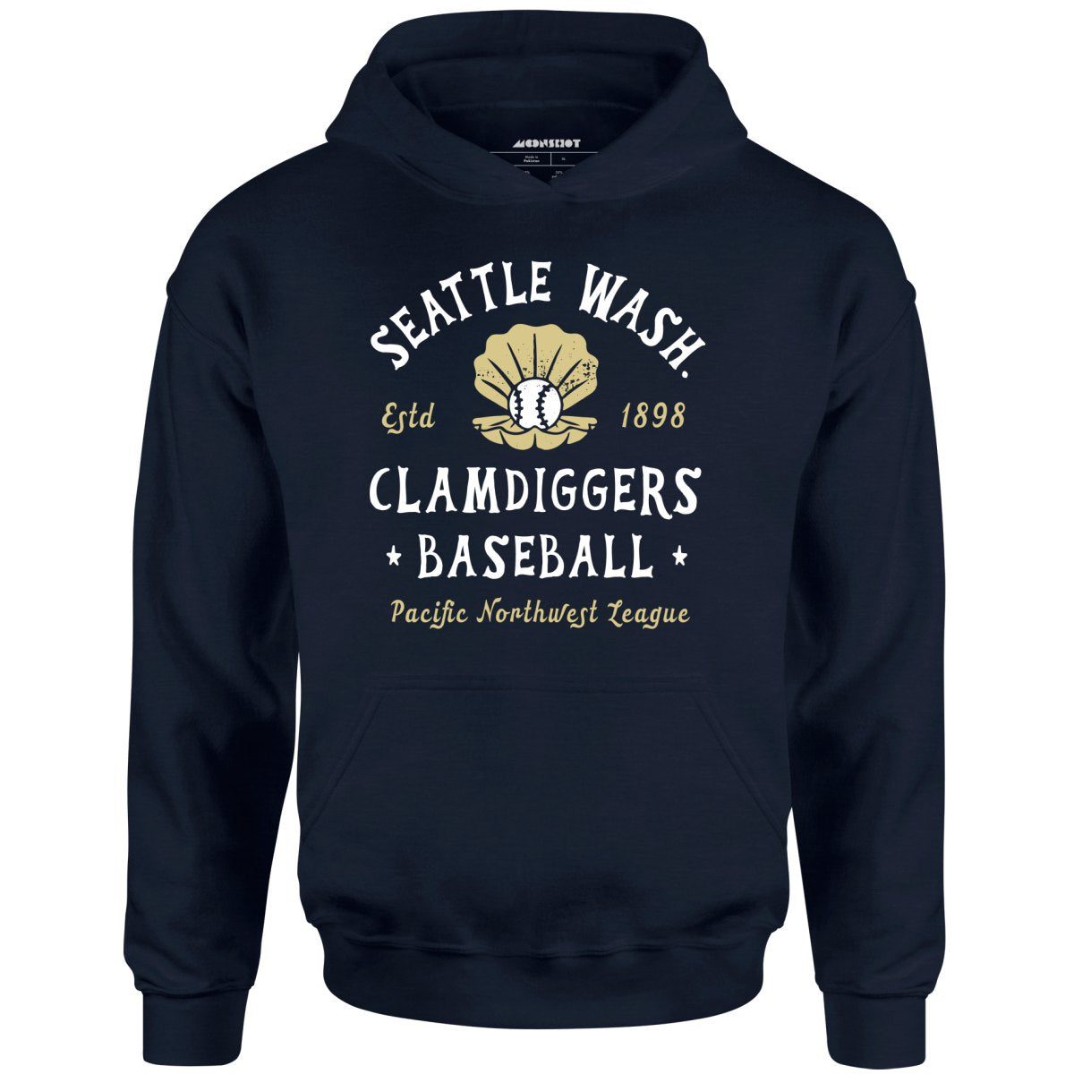 Seattle Clamdiggers – Washington – Vintage Defunct Baseball Teams – Unisex Hoodie