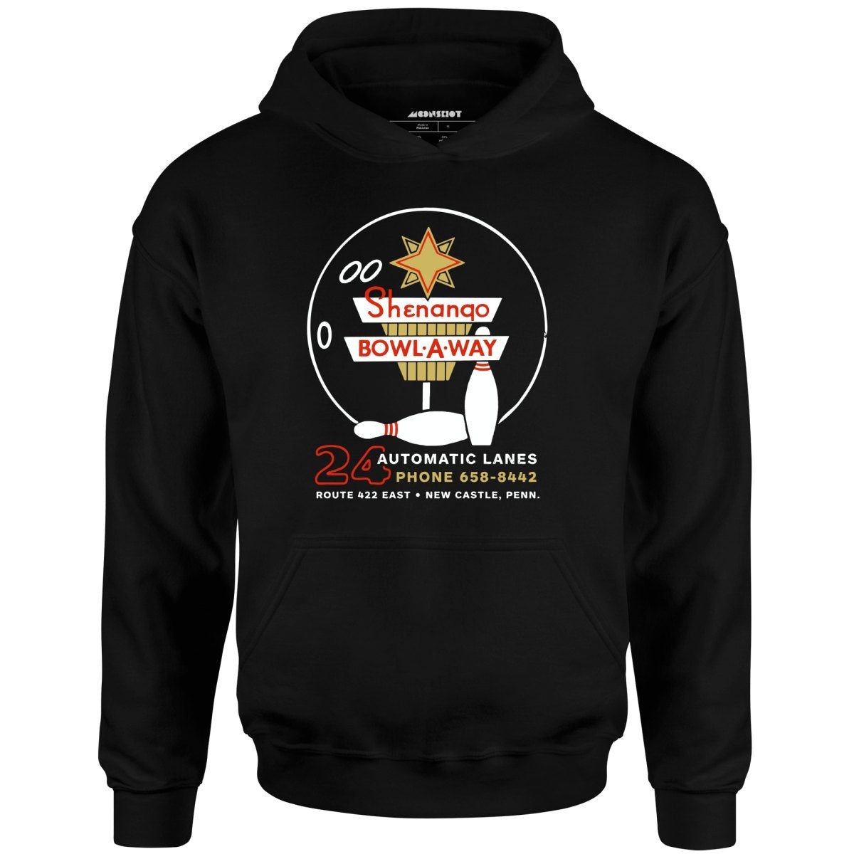 Shenango Bowl-A-Way – New Castle, Pa – Vintage Bowling Alley – Unisex Hoodie