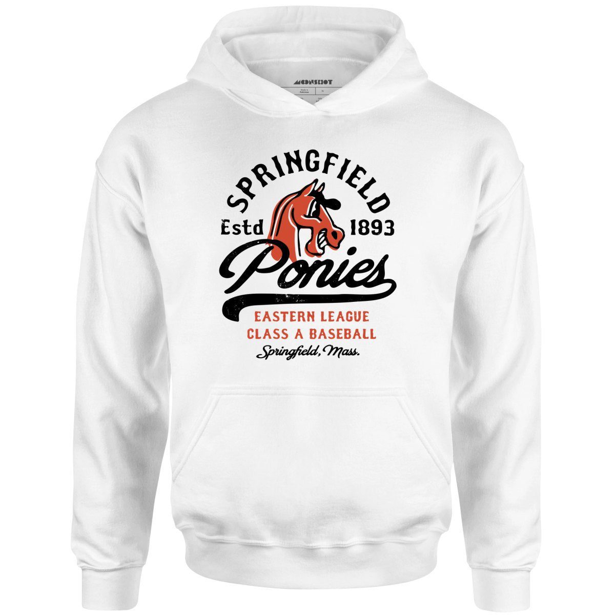 Springfield Ponies – Massachusetts – Vintage Defunct Baseball Teams – Unisex Hoodie