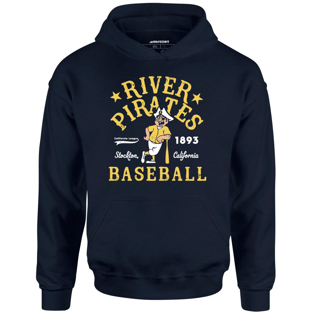 Stockton River Pirates – California – Vintage Defunct Baseball Teams – Unisex Hoodie