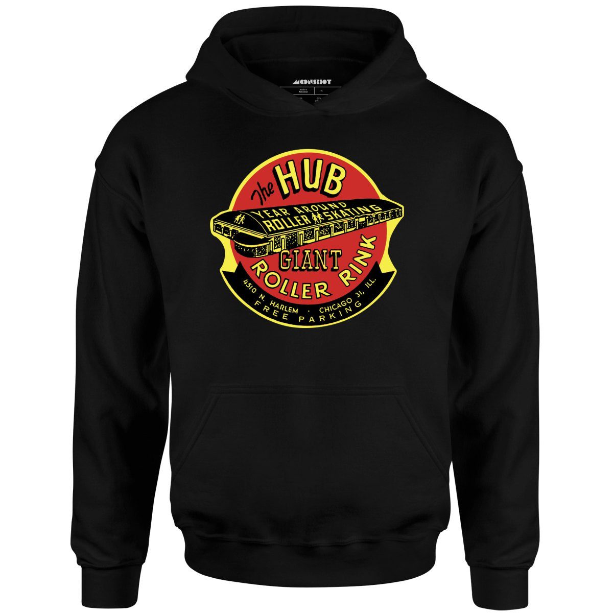 The Hub Roller Rink – Chicago, Illinois – Vintage Roller Rink – Unisex Hoodie