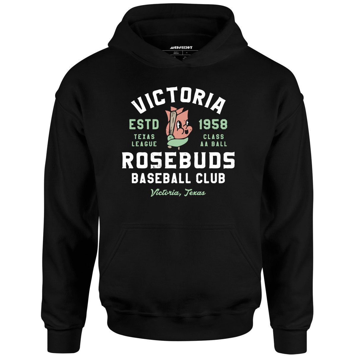 Victoria Rosebuds – Texas – Vintage Defunct Baseball Teams – Unisex Hoodie