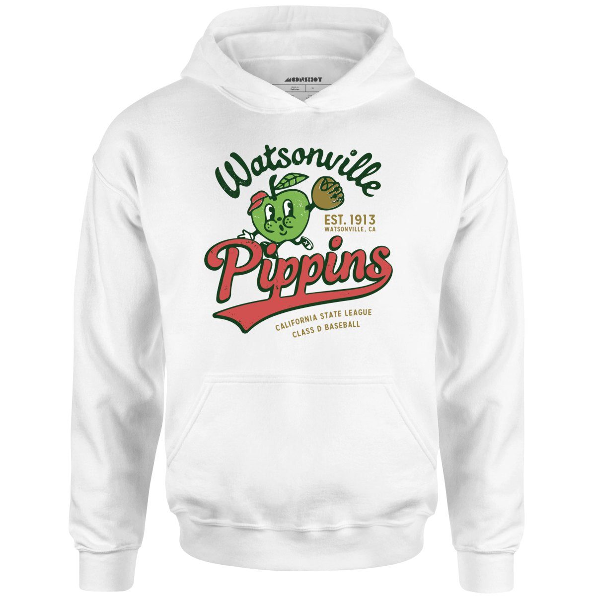 Watsonville Pippins – California – Vintage Defunct Baseball Teams – Unisex Hoodie